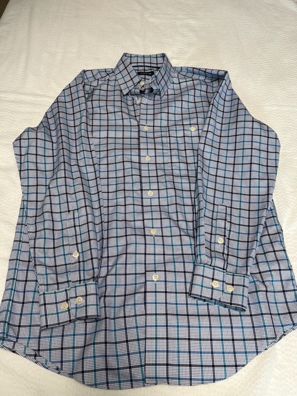 Orvis Men's Long Sleeve Shirt Medium Multi-Color Plaid